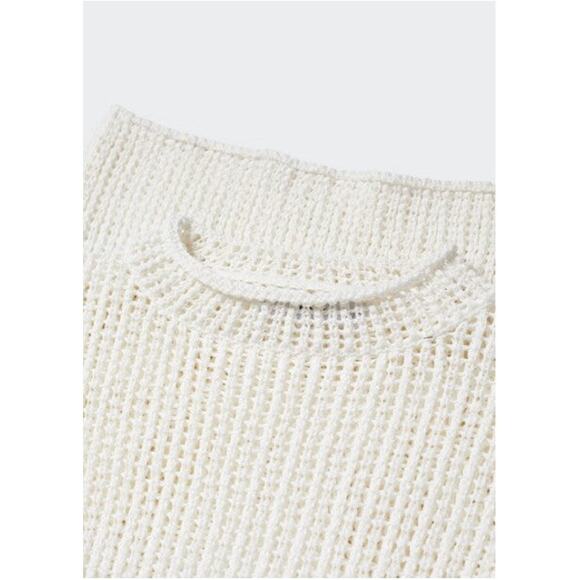 MANGO Openwork Sweater With Perkins Collar - XXL - Picture 2 of 6